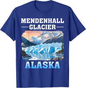 Mendenhall Glacier Alaska Outdoor Hiking Camping T-Shirt - T-Shirt | Royal