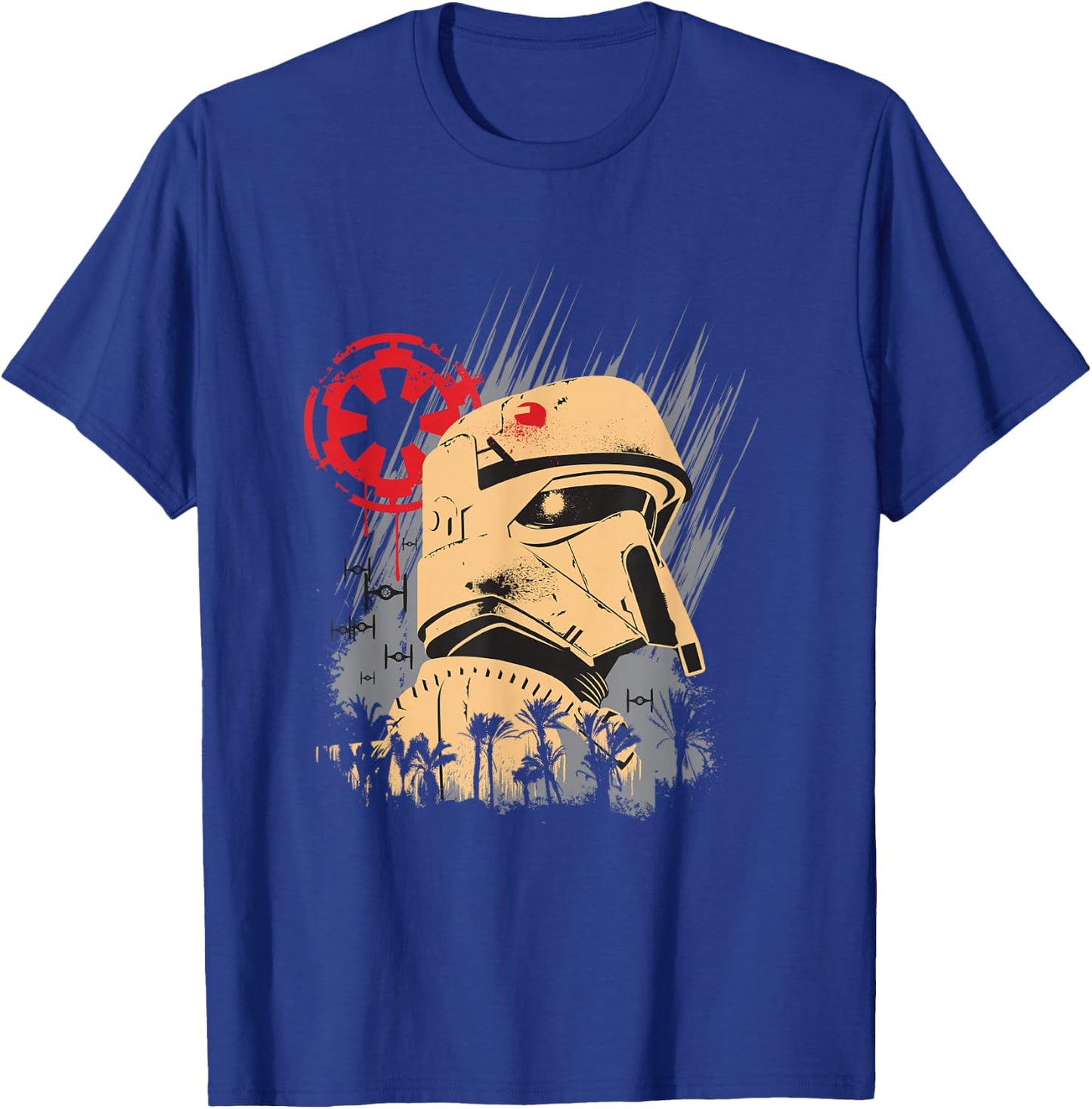Star Wars Rogue One Iconic Shoretrooper Big Retro Poster T-Shirt - T-Shirt | Royal