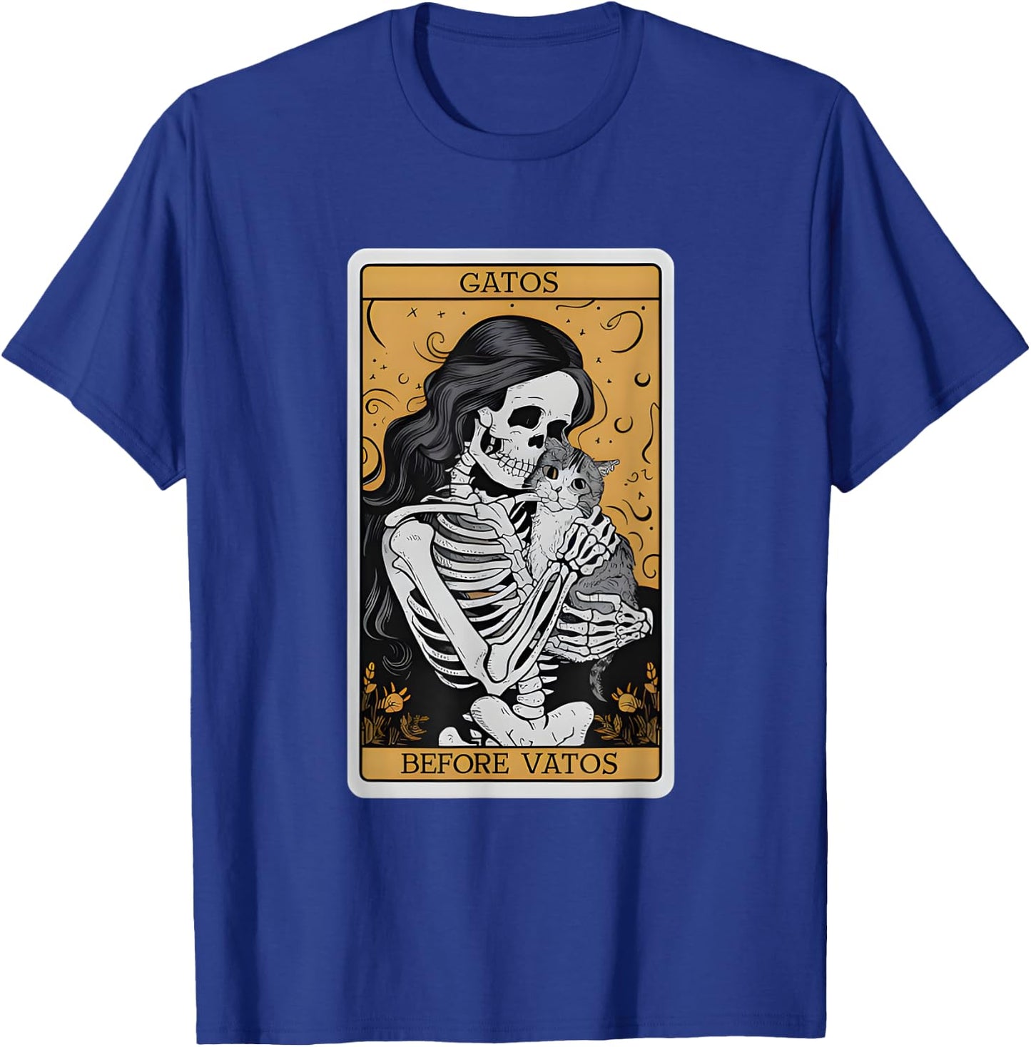 Gatos Before Vatos Funny Cat Tarot Card Cat Lady Cat Mom T-Shirt - T-Shirt | Royal