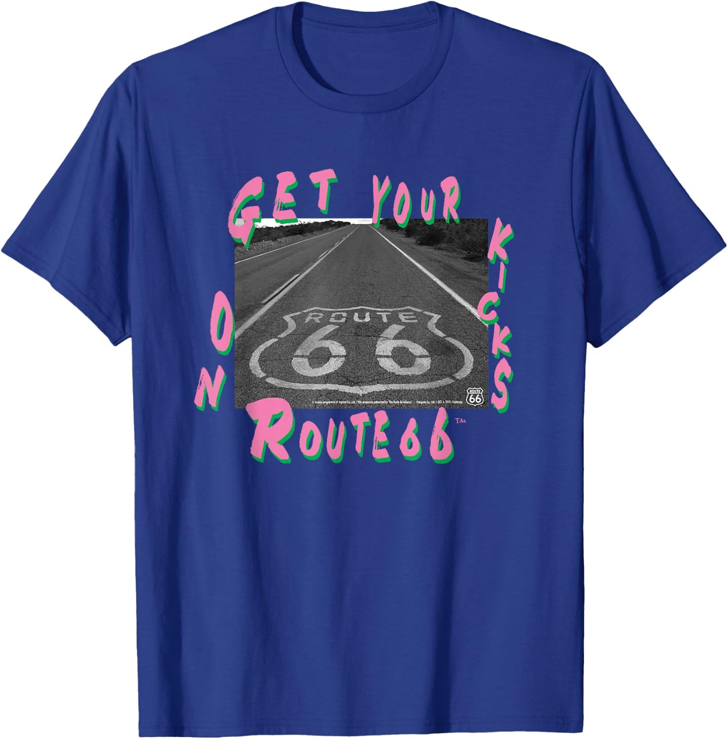 Route 66/ (rt66-04) T-Shirt - T-Shirt | Royal