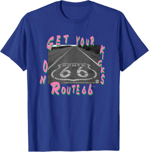 Route 66/ (rt66-04) T-Shirt - T-Shirt | Royal
