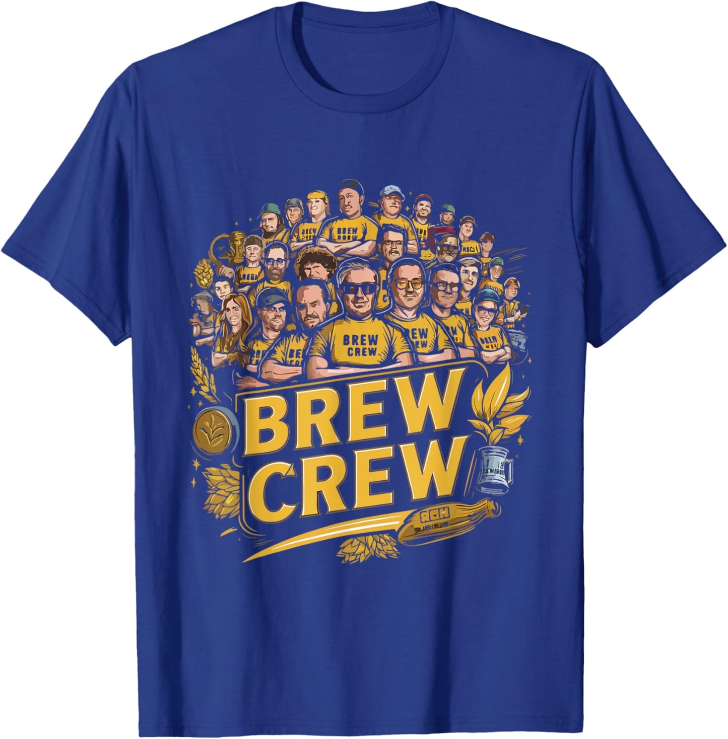 Brew Crew Crafting Home Brewing Beer T-Shirt - T-Shirt | Royal