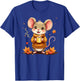 Cute Mouse With Sweater Autumn Graphic T-Shirt - T-Shirt | Royal