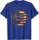 Dinosaur 4th of July America Flag Vintage Amerisaurus Rex T-Shirt - T-Shirt | Royal
