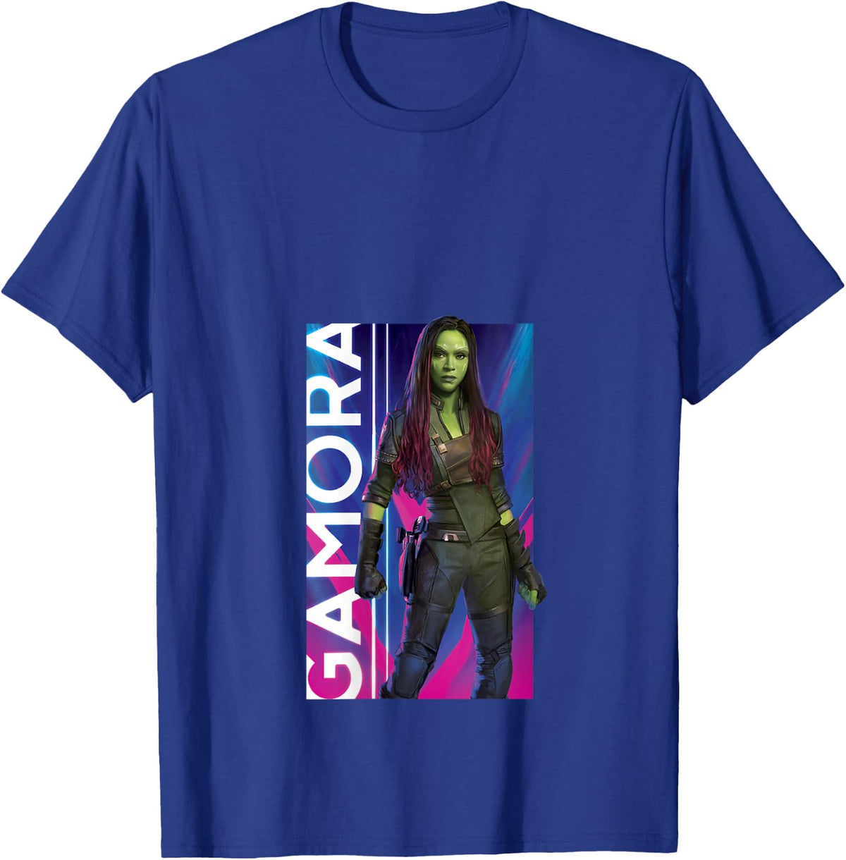 Marvel Guardians of The Galaxy Vol. 3 Vintage Gamora Panel V-Neck T-Shirt - T-Shirt | Royal