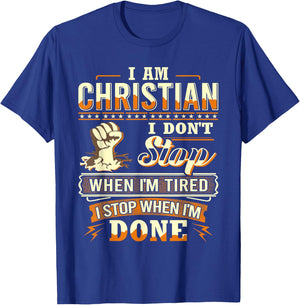 I am Christian Shirt Personalized Christian First Name T-Shirt - T-Shirt | Royal