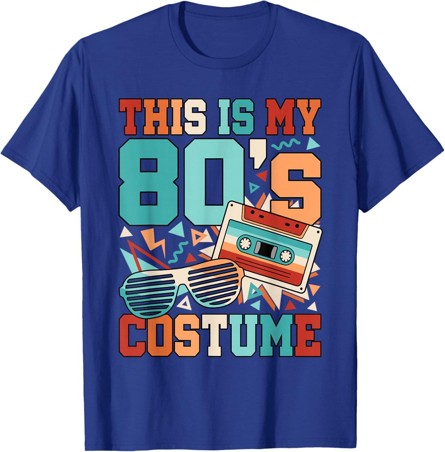 This Is My 80s Costume 1980s 80s Outfit Disco Party Retro T-Shirt - T-Shirt | Royal