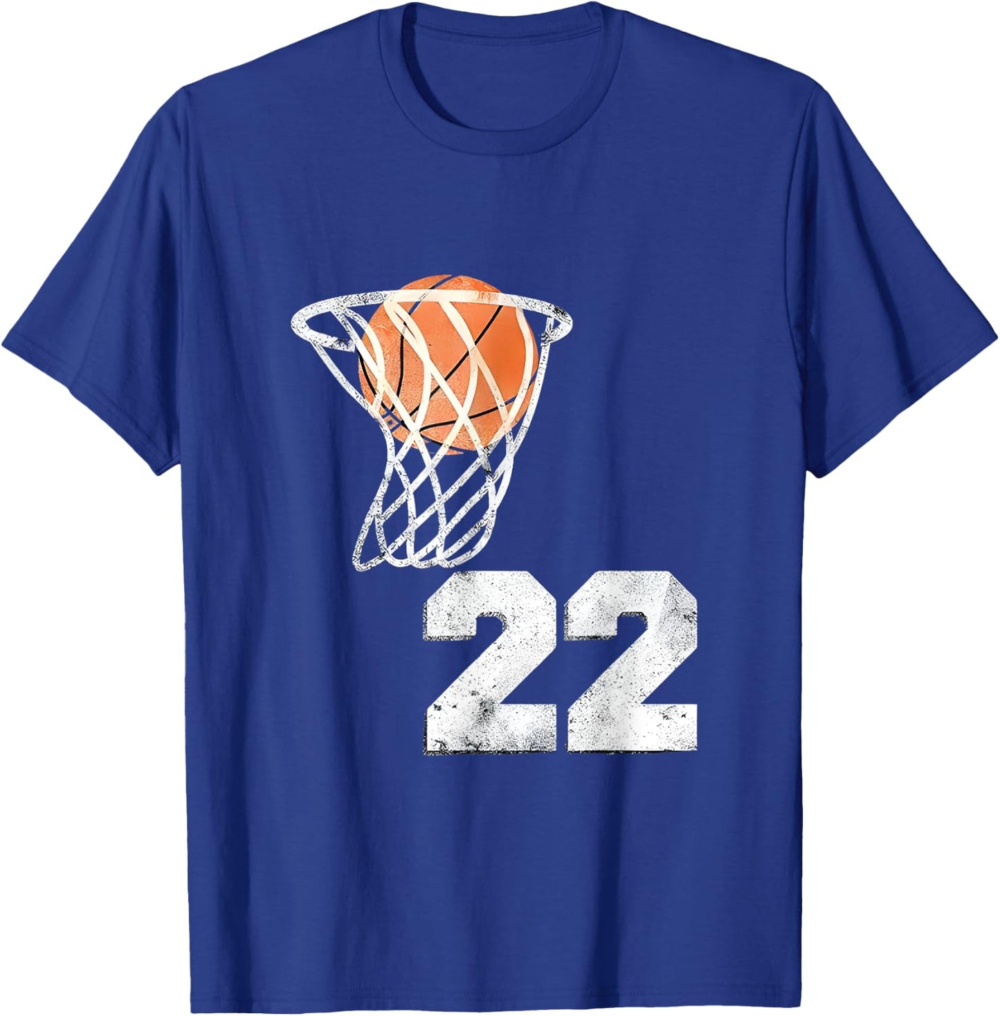 Vintage Basketball Jersey Number 22 Player Number T-Shirt - T-Shirt | Royal