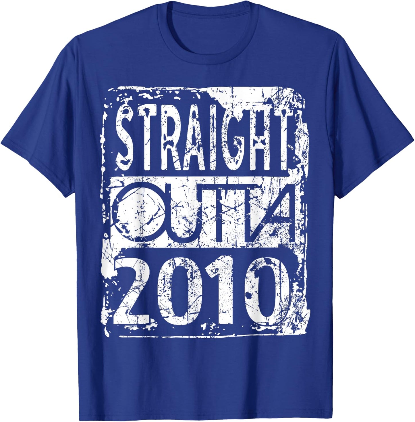 Straight Outta 2010 Funny Birthday T-Shirt - T-Shirt | Royal