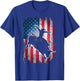 Rodeo Rider Bull USA Flag American Patriotic Cowboys T-Shirt - T-Shirt | Royal