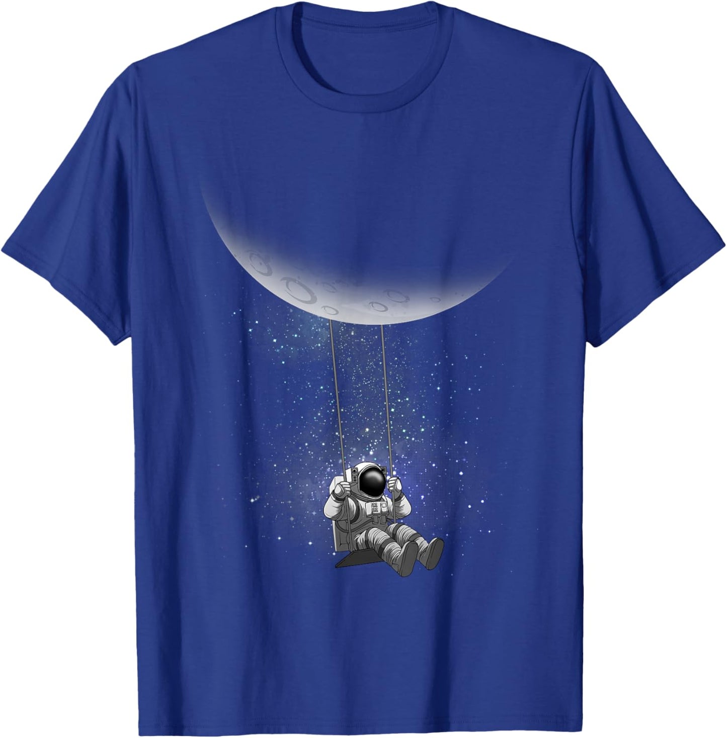 Space Themed Women Outer Space Moon Galaxy Astronaut T-Shirt - T-Shirt | Royal