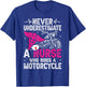 Never Underestimate a Nurse Who Rides A Motorcycle T-Shirt - T-Shirt | Royal