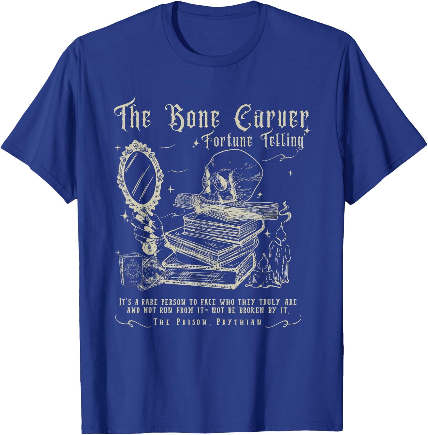 Vintage The Bone Carver Death God Tour Skeleton Spicy Books T-Shirt - T-Shirt | Royal