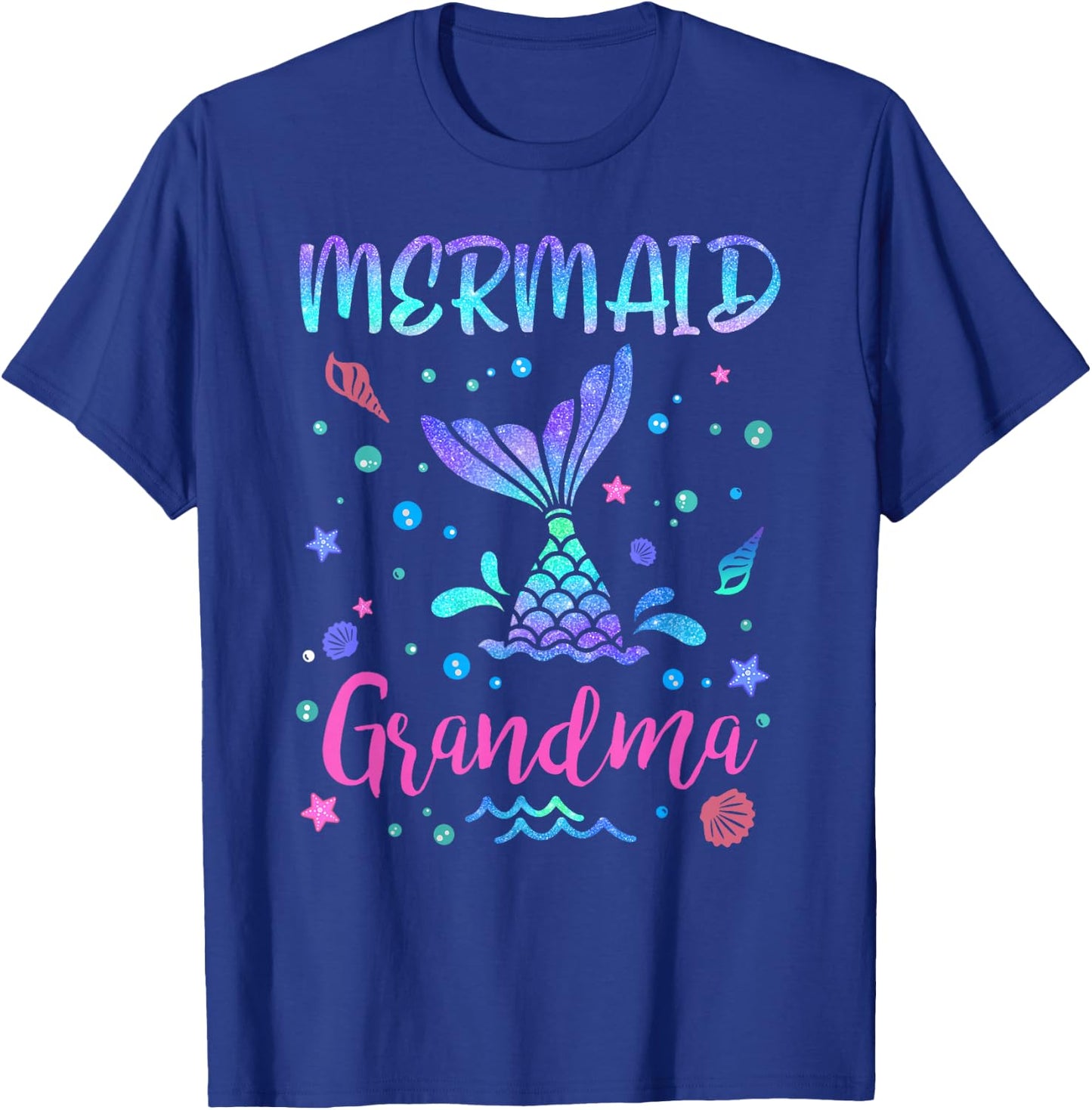 Birthday Mermaid Grandma Matching Family Bday Party Squad T-Shirt - T-Shirt | Royal