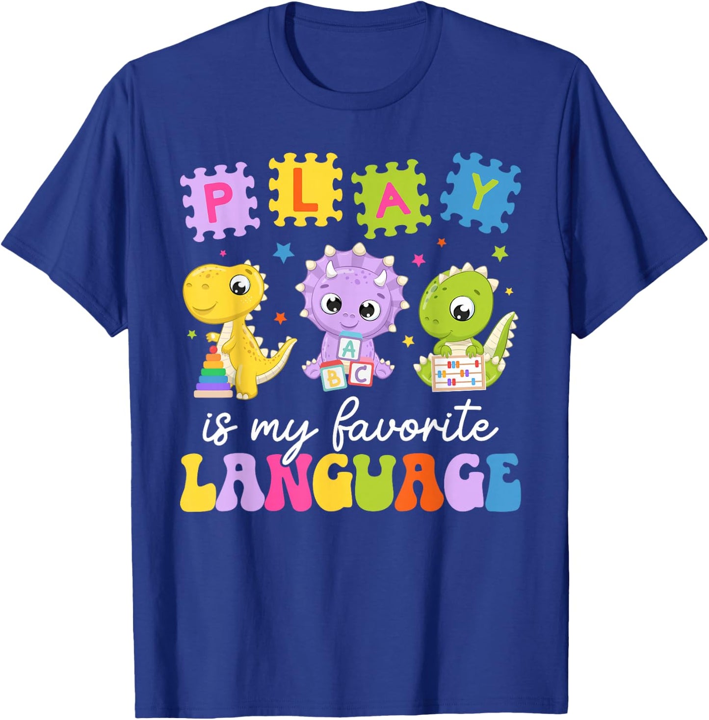 Groovy Pediatric Speech Language Pathologist Pediatric SLP T-Shirt - T-Shirt | Royal