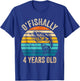 Ofishally 4 Year Old Shirt 4th Birthday Vintage Fishing T-Shirt - T-Shirt | Royal