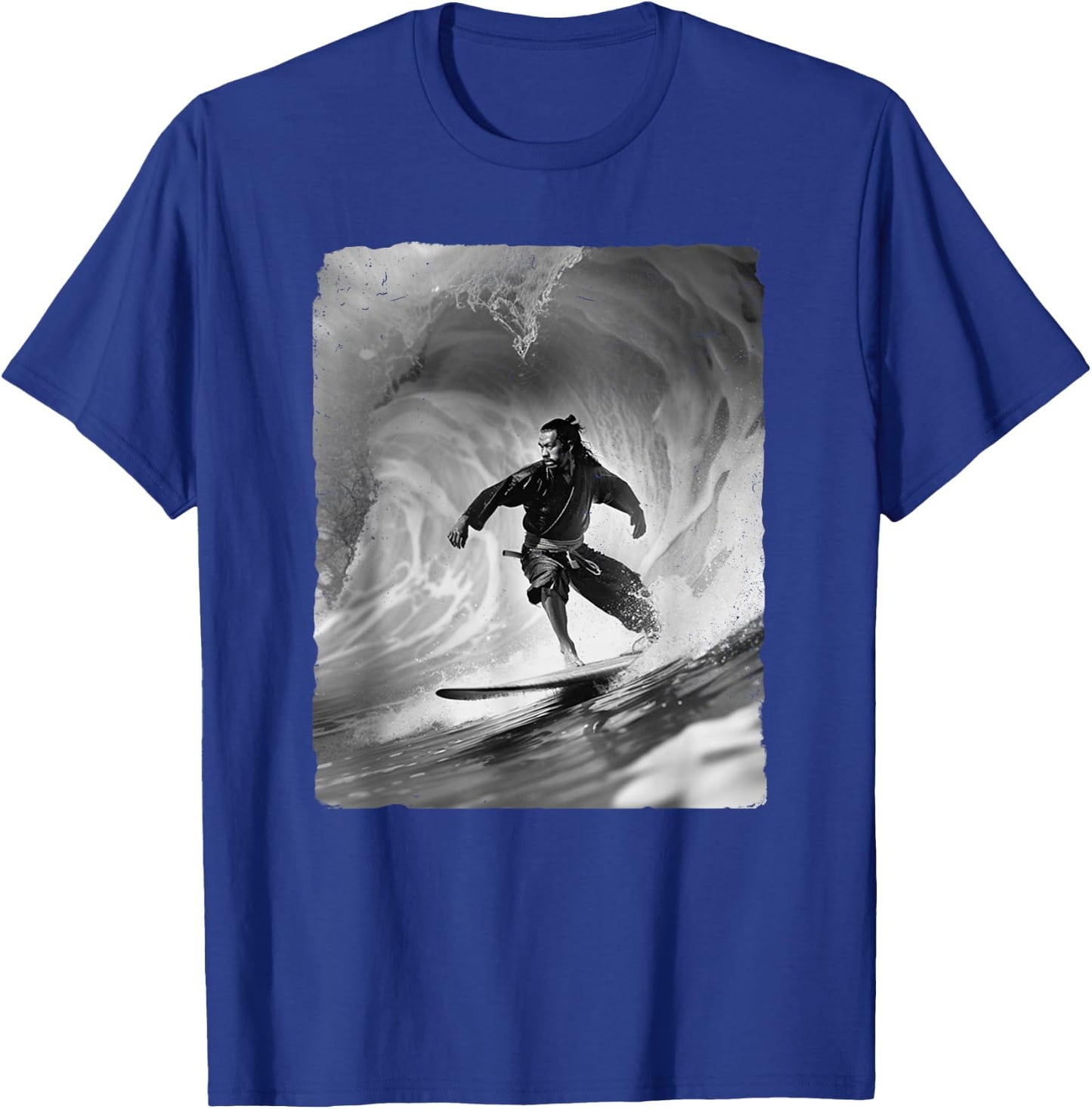 Samurai Surfing Ninja Surf Wave Japanese Summer Awesome Fun Women Kids T-Shirt - T-Shirt | Royal