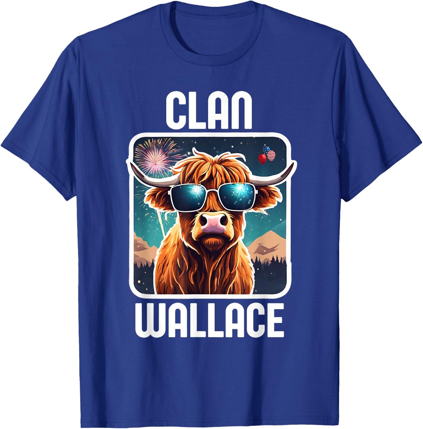 Wallace Clan 4th July Scottish Family Name USA Party T-Shirt - T-Shirt | Royal