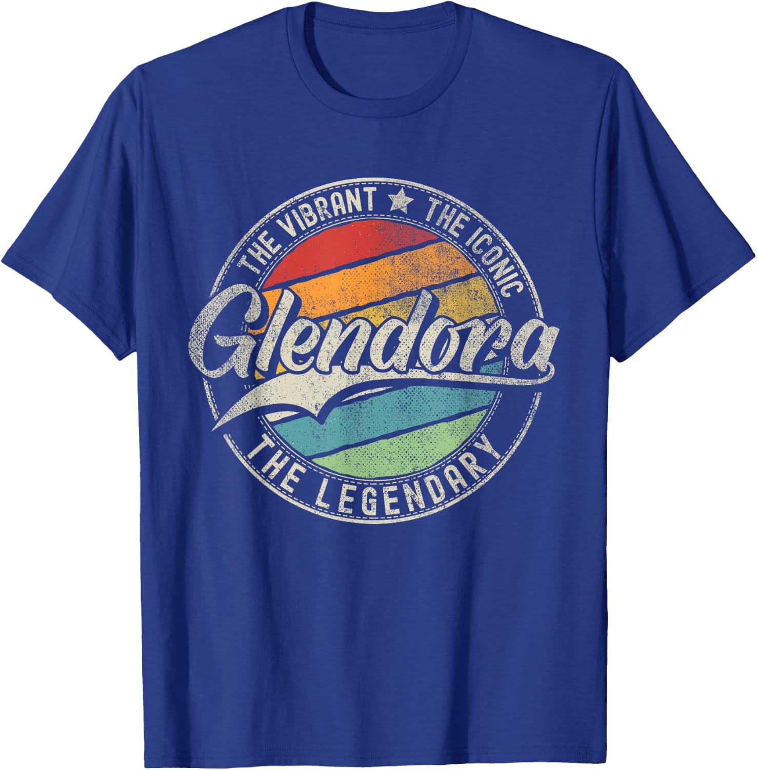 Glendora CA | California | Vintage Distressed T-Shirt - T-Shirt | Royal