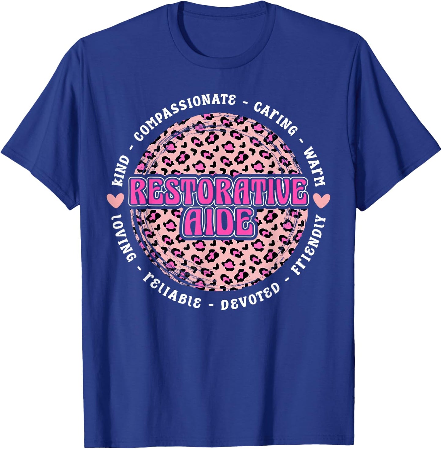 Cute Restorative Aide Leopard T-Shirt - T-Shirt | Royal