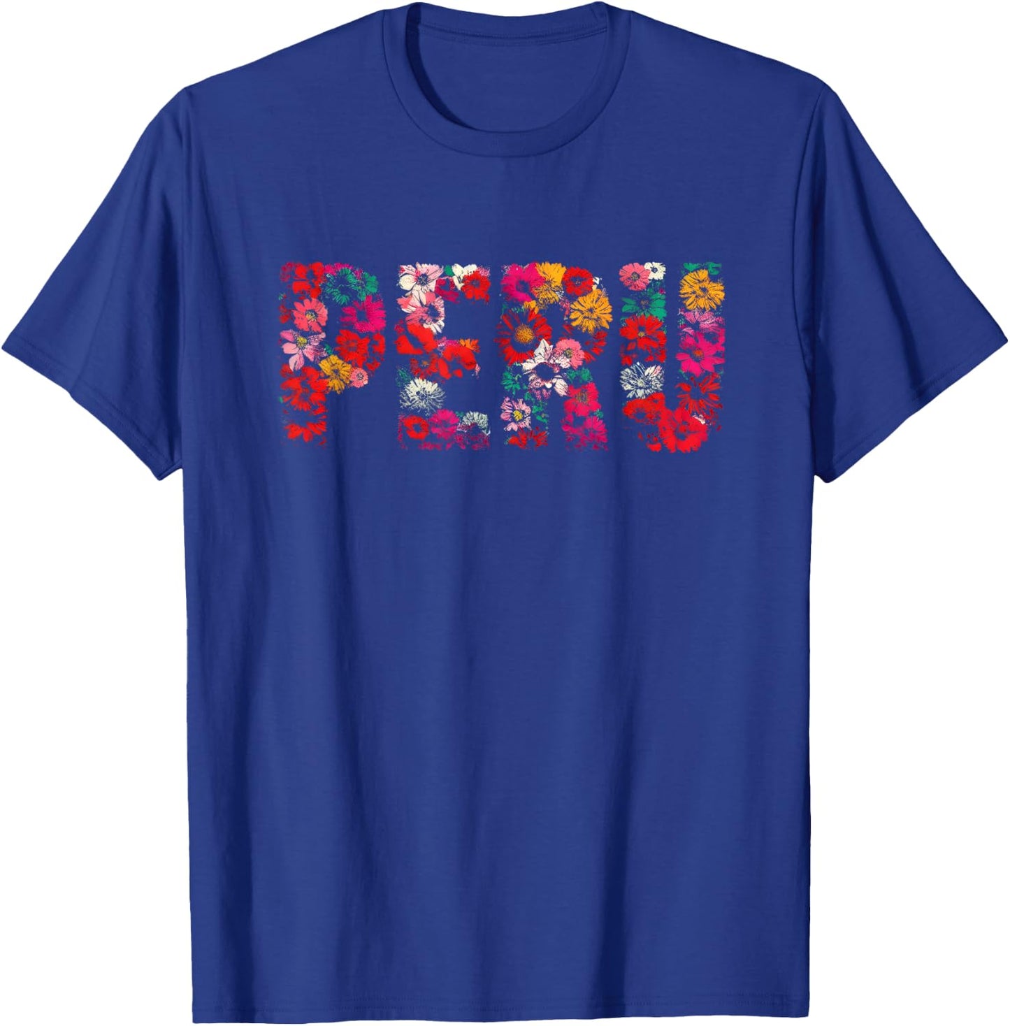 Peru Lover - Floral Peruvian Vacation Souvenir , Small, Black T-Shirt - T-Shirt | Royal