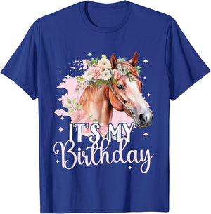 Birthday Girl Horse Birthday Princess Its my Birthday Girl T-Shirt - T-Shirt | Royal