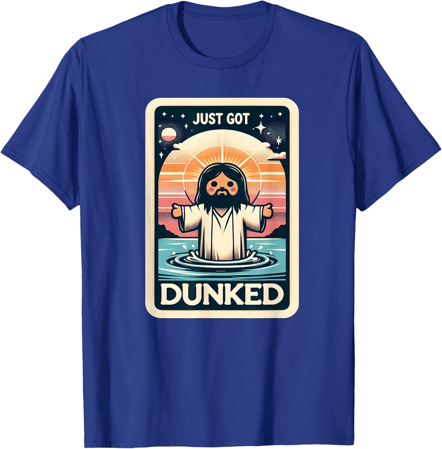 Just Got Dunked Made Christian New Jesus Kids Baptism Tarot T-Shirt - T-Shirt | Royal