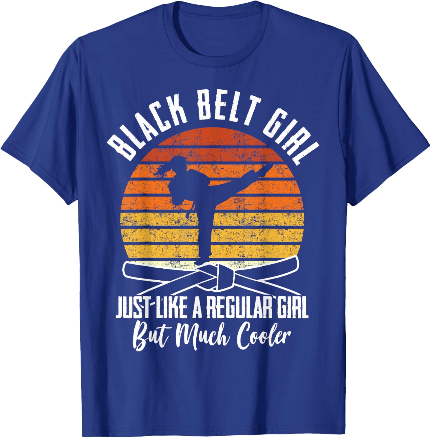 Black Belt Girl Karate Black Belt Promotion Black Belt T-Shirt - T-Shirt | Royal
