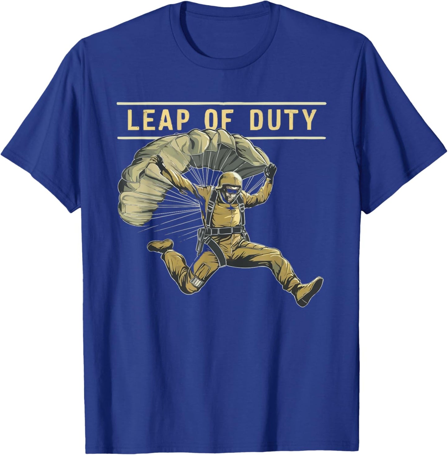 Airborne Paratrooper Military Soldier Parachute T-Shirt - T-Shirt | Royal