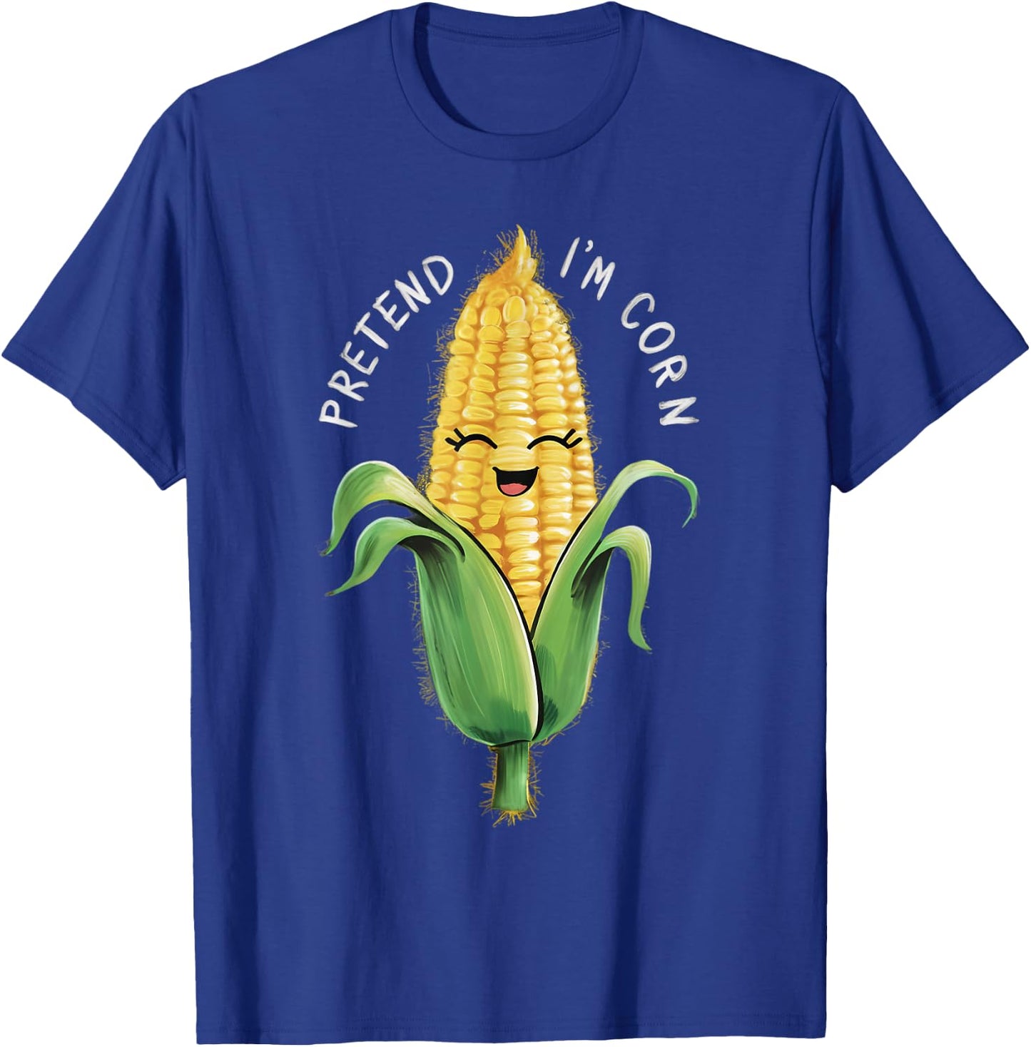 Pretend I'm Corn Funny Farmers Halloween Costume T-Shirt - T-Shirt | Royal