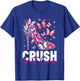 Crush Breast Cancer Awareness Bling Pink Ribbon Girls T-Shirt - T-Shirt | Royal