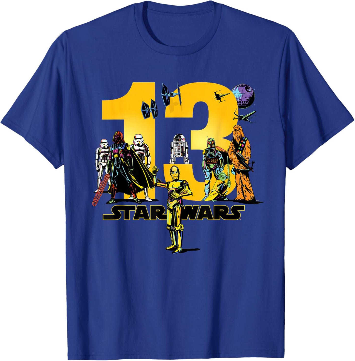 Star Wars Classic Characters Thirteenth Birthday 13 Year Old T-Shirt - T-Shirt | Royal
