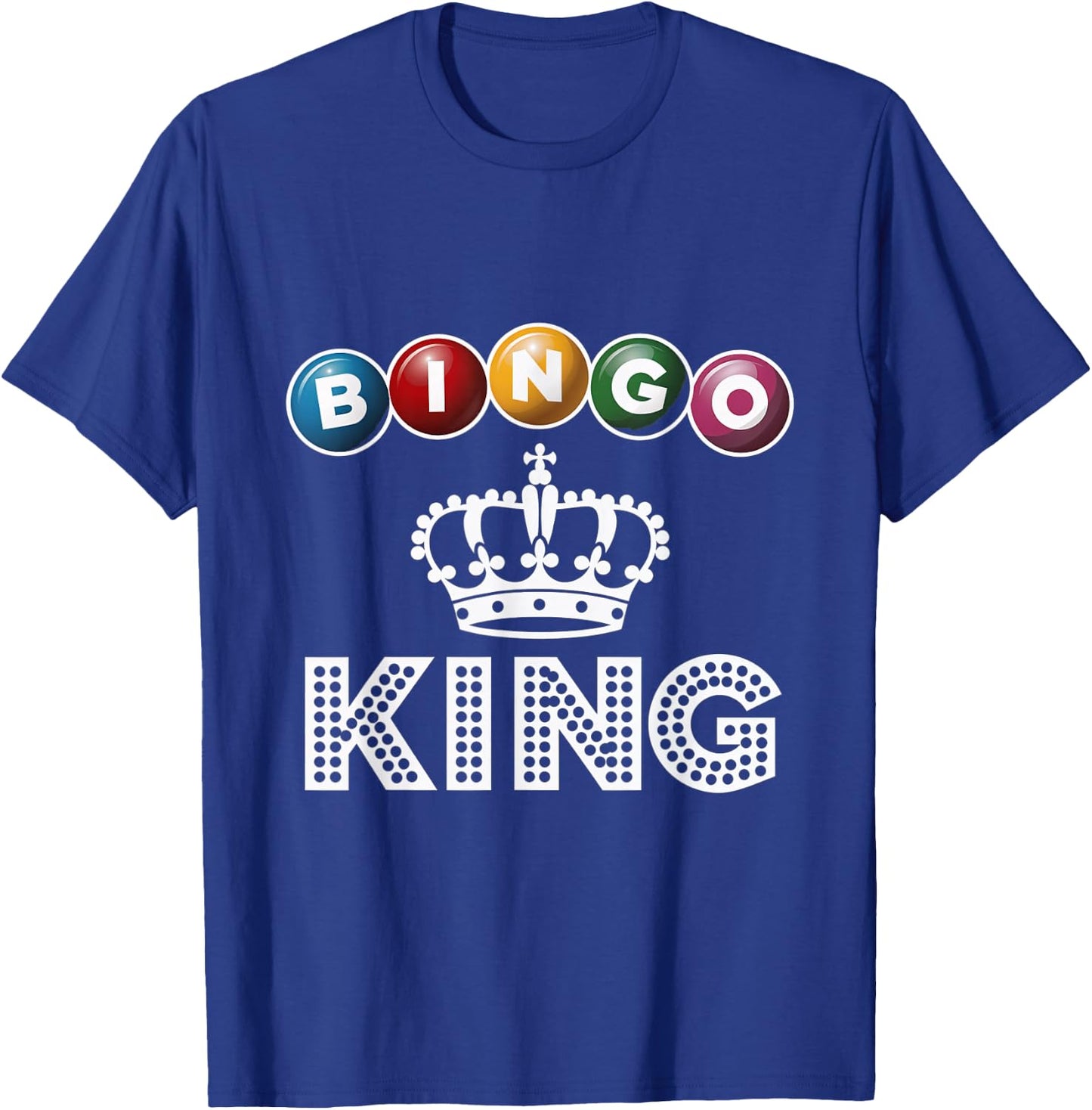Bingo King Crown Winner Game Night Bingo T-Shirt - T-Shirt | Royal