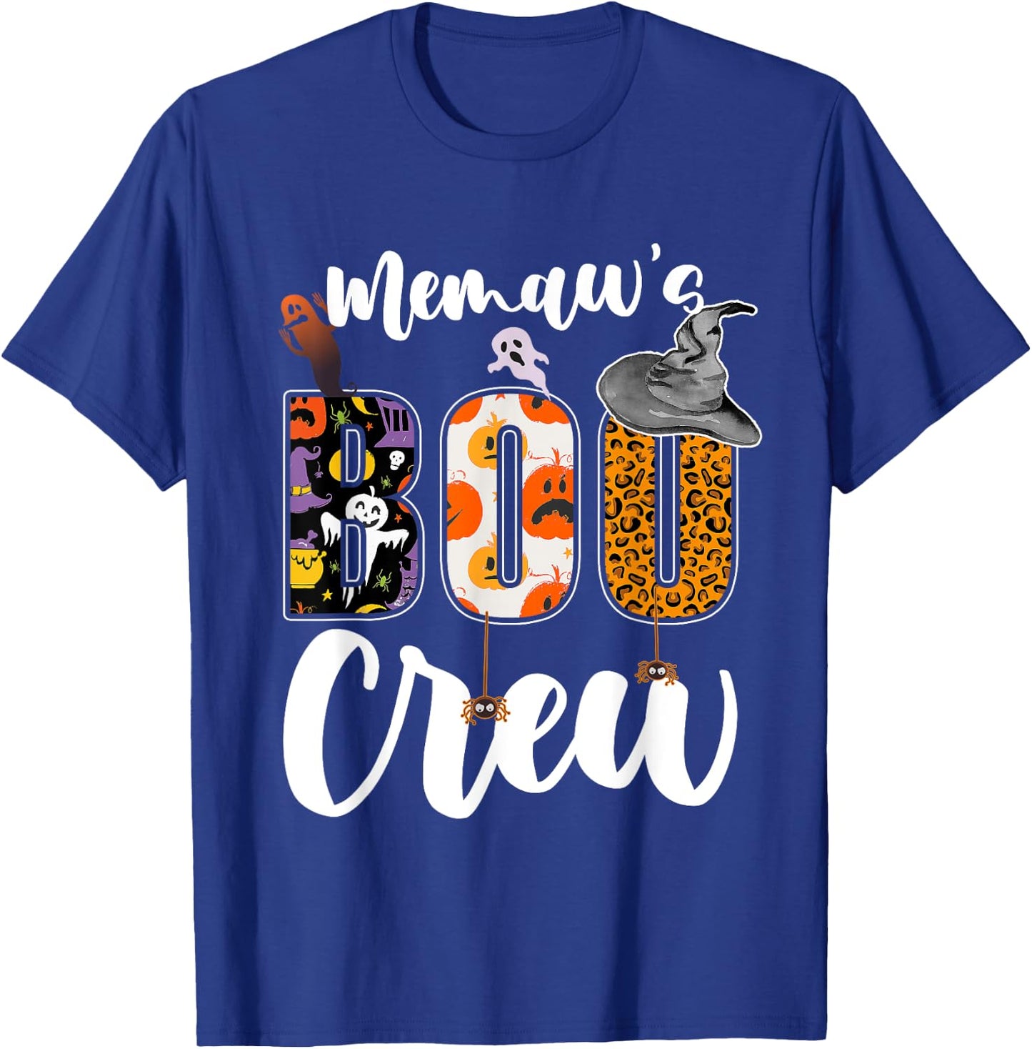 Memaw's Boo Crew Halloween Grandma Grandkids Matching T-Shirt - T-Shirt | Royal