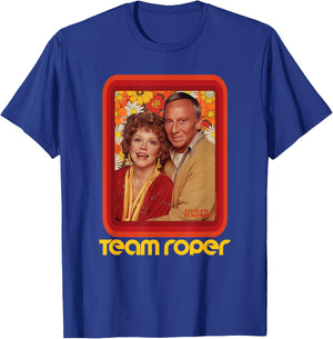 Team Roper! Three's Company Stanley & Helen Roper Retro T-Shirt - T-Shirt | Royal