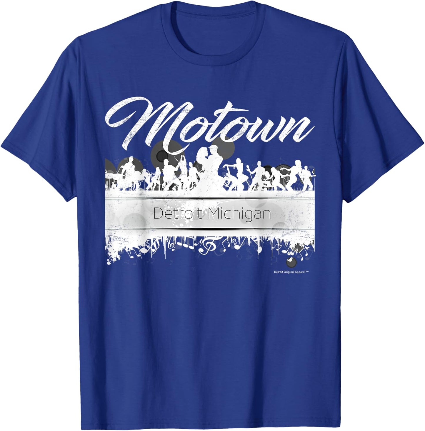 Motown Sound - Detroit Michigan Distressed Vintage T-Shirt - T-Shirt | Royal