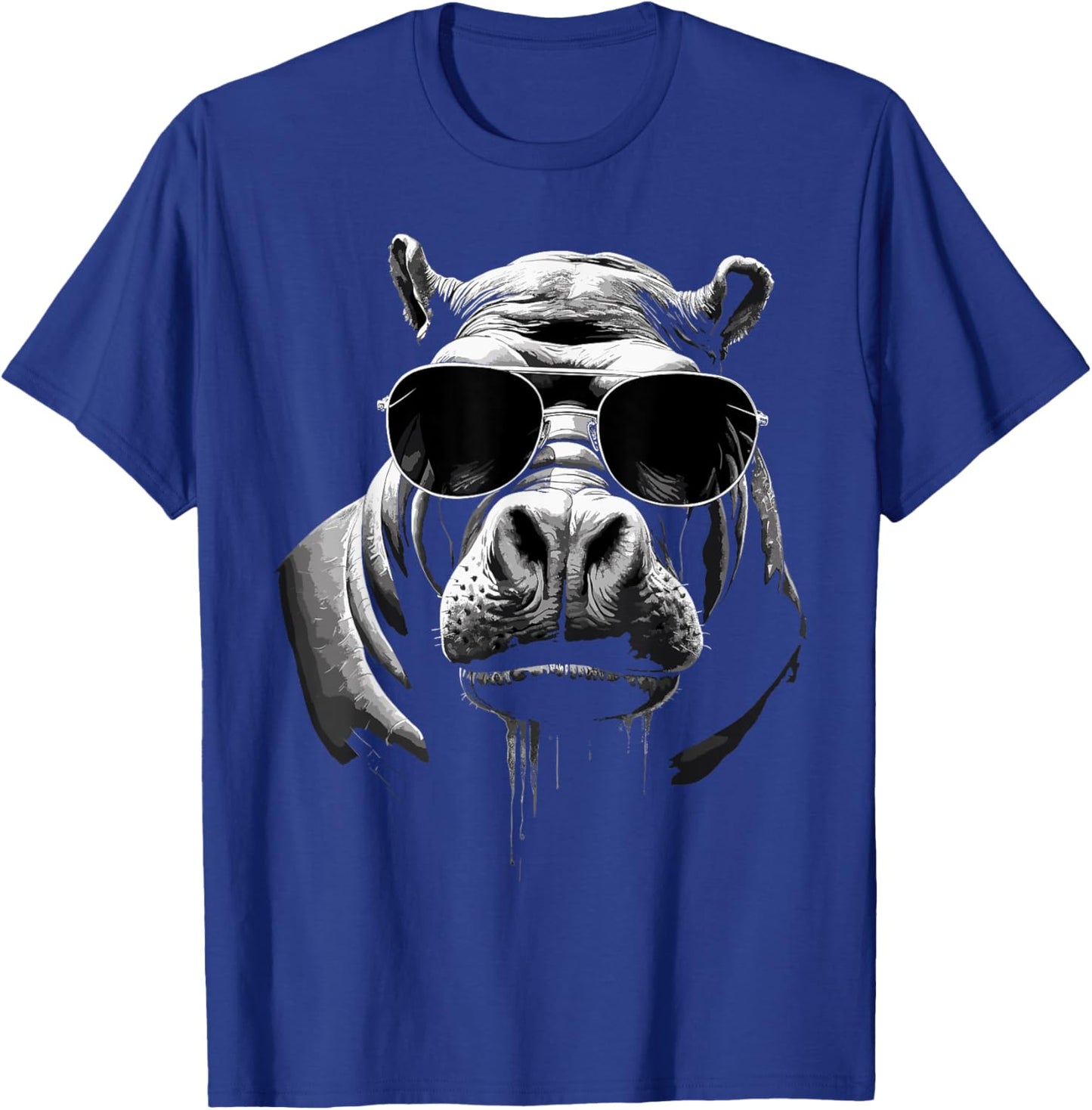 Sunglasses Africa Safari Zoo Animal Lovers Cool Hippo T-Shirt - T-Shirt | Royal