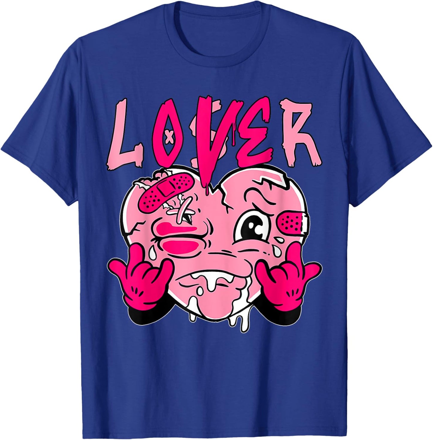 Pink Loser Lover Pink Drip Heart Matching Women T-Shirt - T-Shirt | Royal