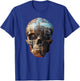 SKULL NEW YORK SKYLINE abstract Stylish Double exposure T-Shirt - T-Shirt | Royal