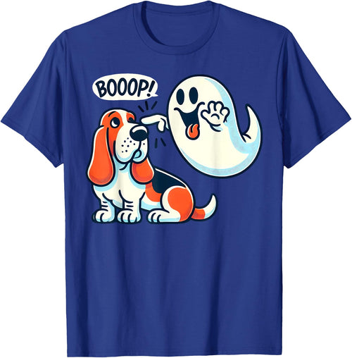 Funny Halloween Ghost Basset Hound Boop Easy Lazy Costume