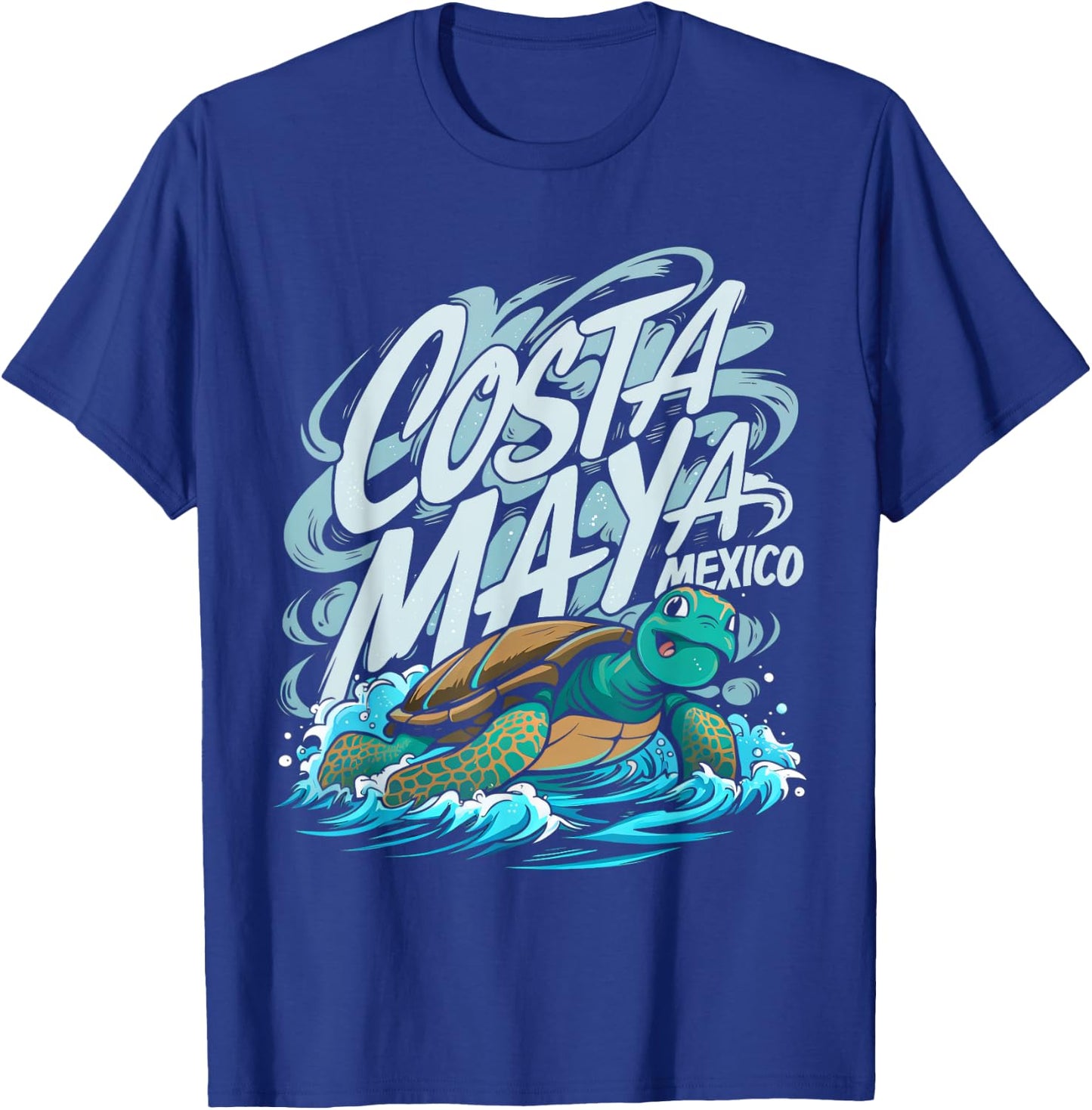 Costa Maya Mexico Turtle Vacation Souvenir Beach Women Girls Kids T-Shirt - T-Shirt | Royal