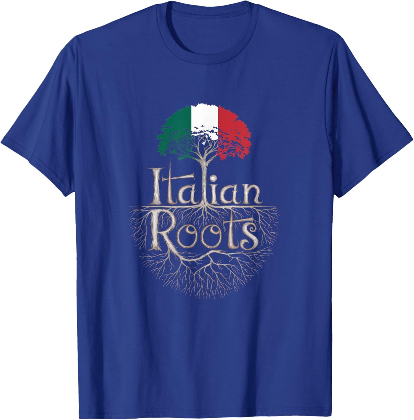 Italian Roots - Italy Flag Colors Family Tree Souvenir T-Shirt - T-Shirt | Royal