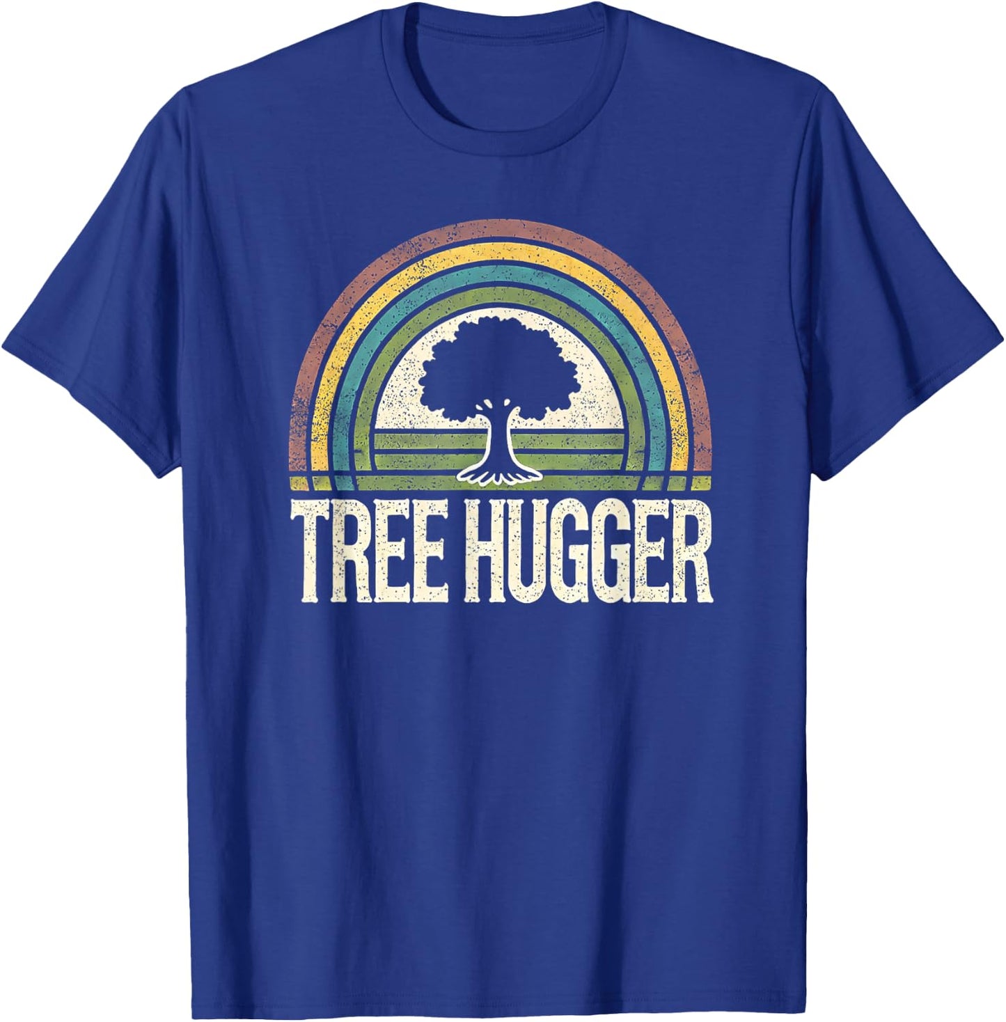Retro Tree Hugger Design T-Shirt - T-Shirt | Royal