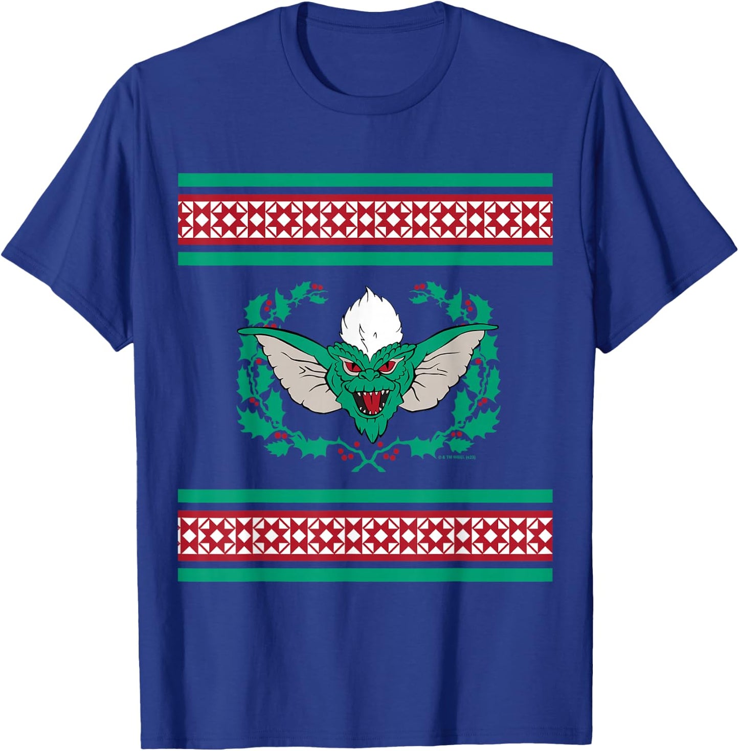 Gremlins - After Midnight Sweater Pattern T-Shirt - T-Shirt | Royal