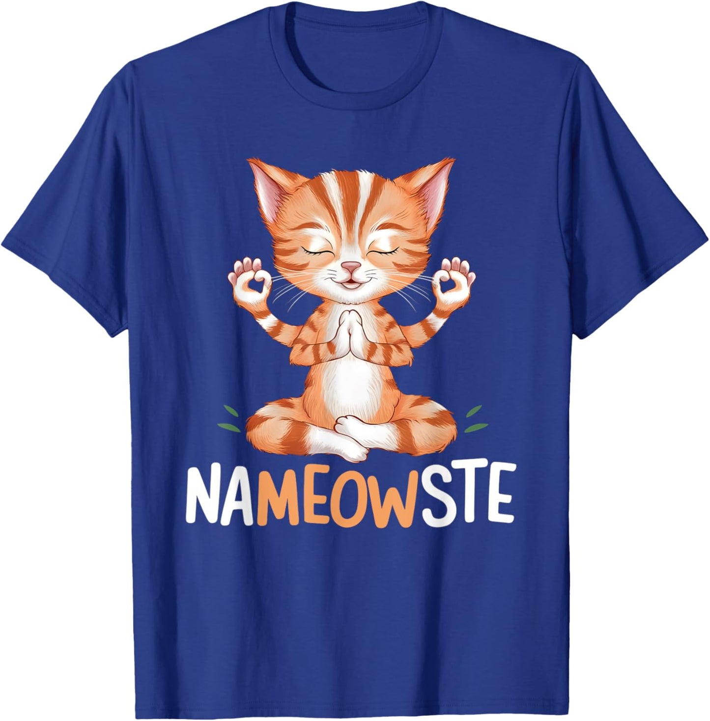 Yoga Cat Nameowste Meditation Zen Kitten Namaste Funny T-Shirt - T-Shirt | Royal