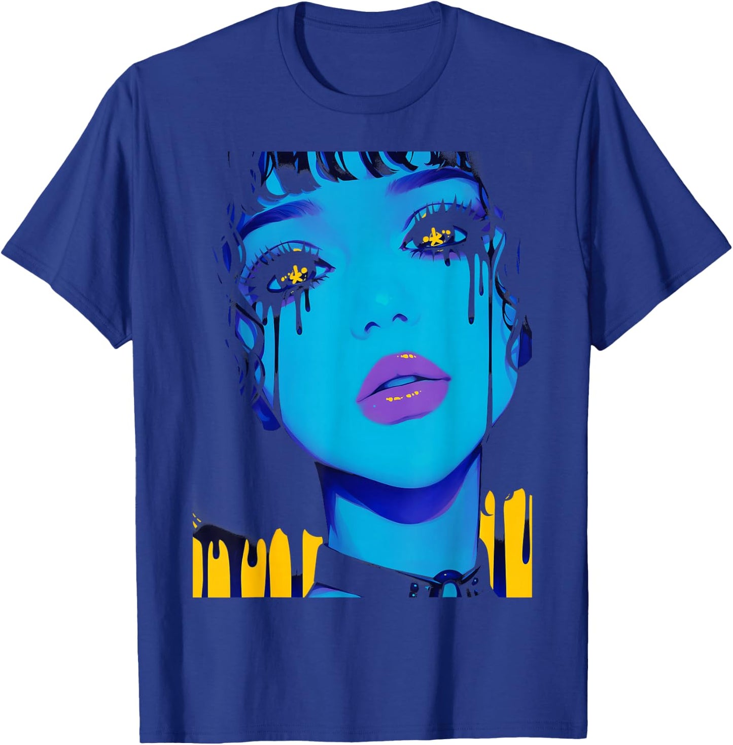 Cybergoth Cybercore Grunge Punk Goth Girl Alt Anime Manga T-Shirt - T-Shirt | Royal
