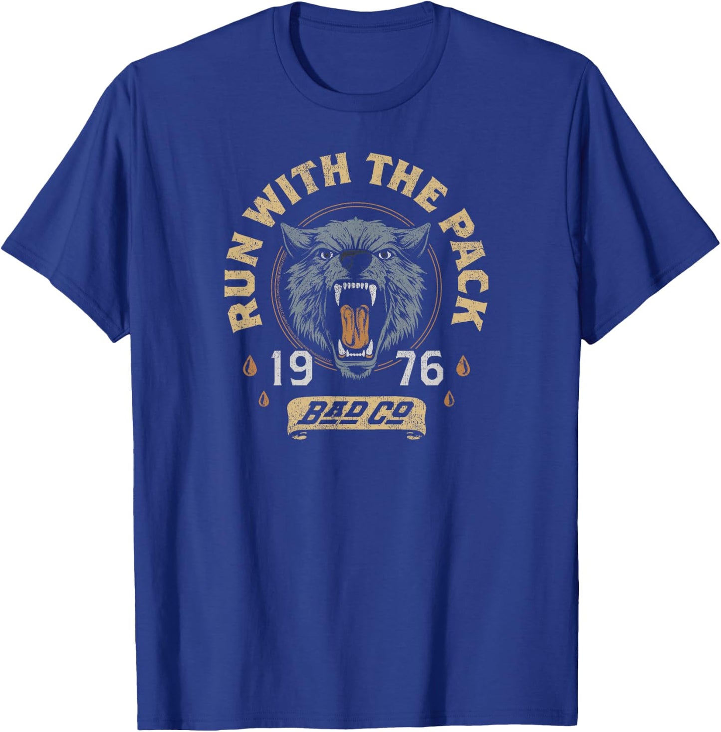 Bad Company - Run with The Pack 1976 Black T-Shirt - T-Shirt | Royal