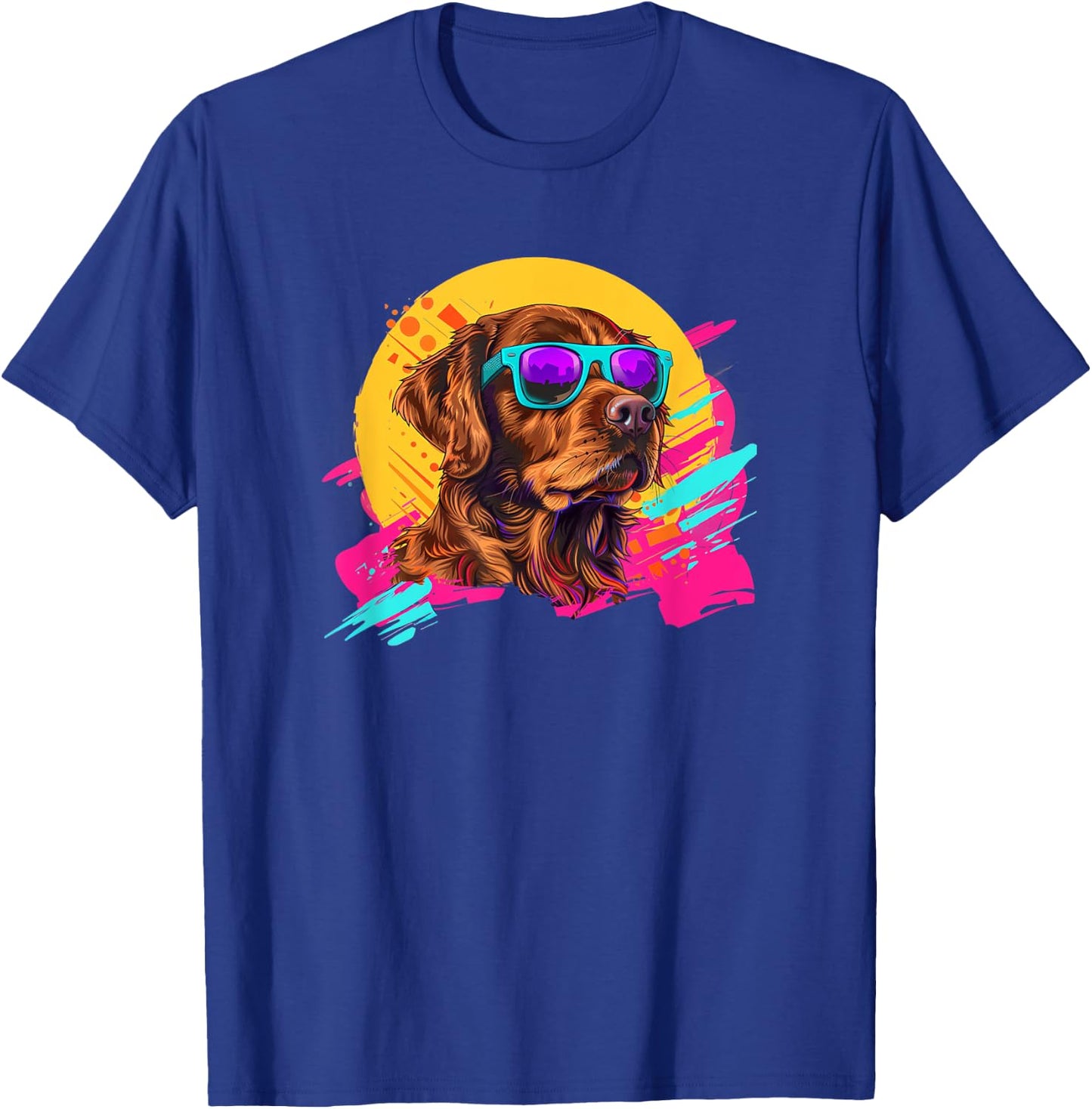 Funny Retro Vintage Chesapeake Bay Retriever Lover T-Shirt - T-Shirt | Royal