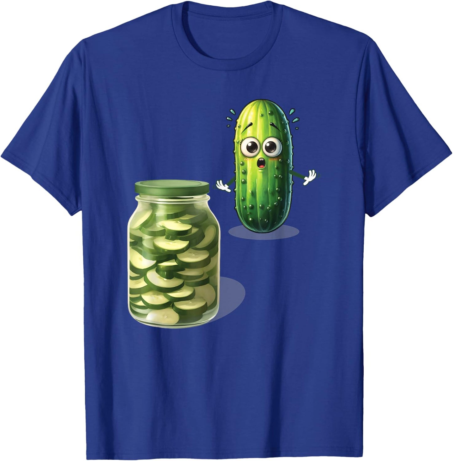 Cucumber Meme Funny Halloween Costume Shocked Pickle T-Shirt - T-Shirt | Royal