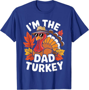 I'm The Dad Turkey Shirt Family Thanksgiving Turkey Costume T-Shirt - T-Shirt | Royal